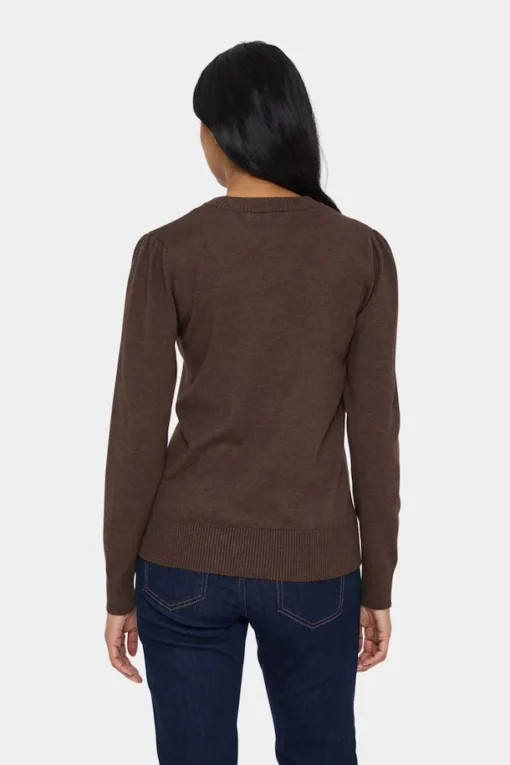 Saint Tropez Milasz Pullover Dark Oak Melange