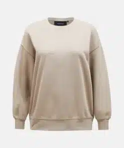 Peak Performance Cotton Terry Crew Women Avid Beige