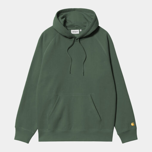 Carhartt WIP Hooded Chase Sweat Sycamore Tree/Gold