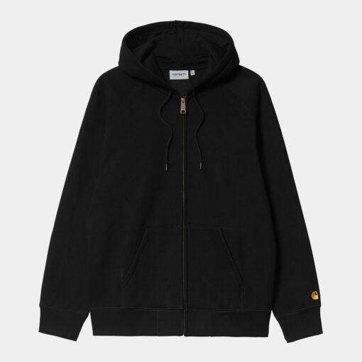 Carhartt WIP Hooded Chase Sweat Jacket Black/Gold