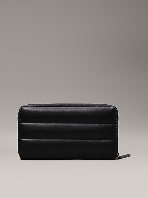 Calvin Klein Quilted RFID Zip Around Wallet Black