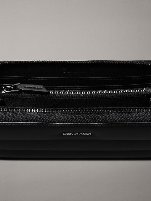 Calvin Klein Quilted RFID Zip Around Wallet Black