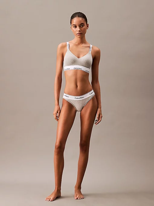 Calvin Klein Modern Cotton Light Bralette Grey Heather