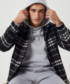 Björn Borg Centre Overshirt Black White Wool Check