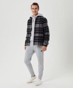 Björn Borg Centre Overshirt Black White Wool Check
