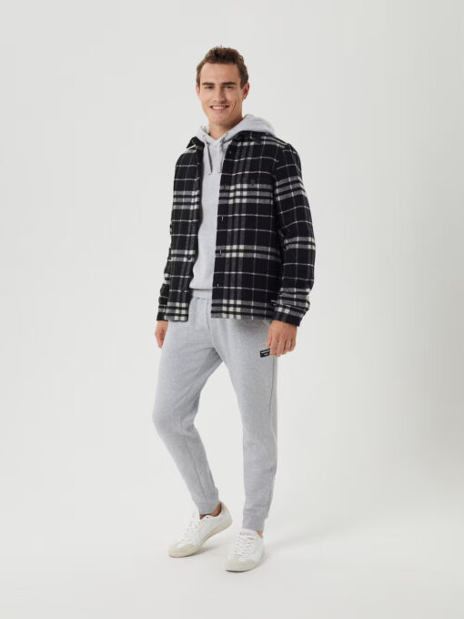 Björn Borg Centre Overshirt Black White Wool Check