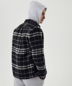 Björn Borg Centre Overshirt Black White Wool Check