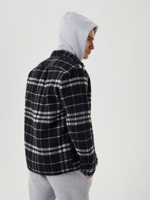 Björn Borg Centre Overshirt Black White Wool Check
