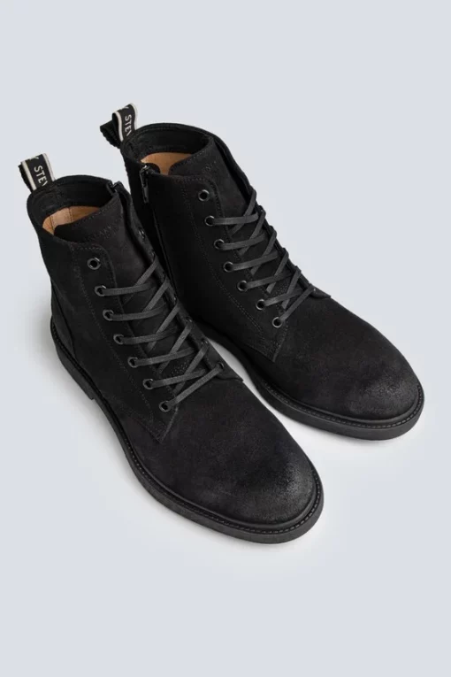 Sneaky Steve Ben Suede Shoe Black