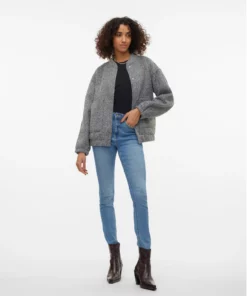 Vero Moda Amber Elite Bomber Jakcet Medium Grey Melange