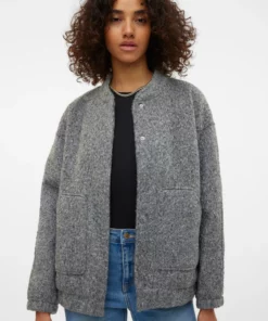Vero Moda Amber Elite Bomber Jakcet Medium Grey Melange