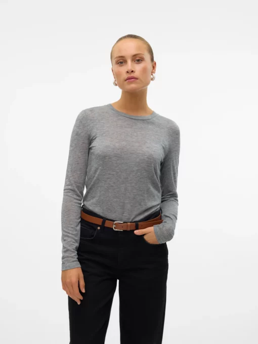 Vero Moda Isadora Pullover Medium Grey Melange