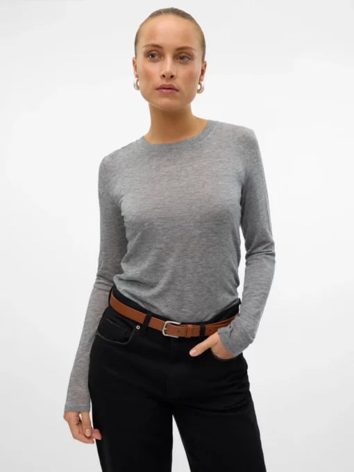 Vero Moda Isadora Pullover Medium Grey Melange