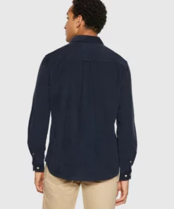 Knowledge Cotton Apparel Regular fit Corduroy Shirt Total Eclipse