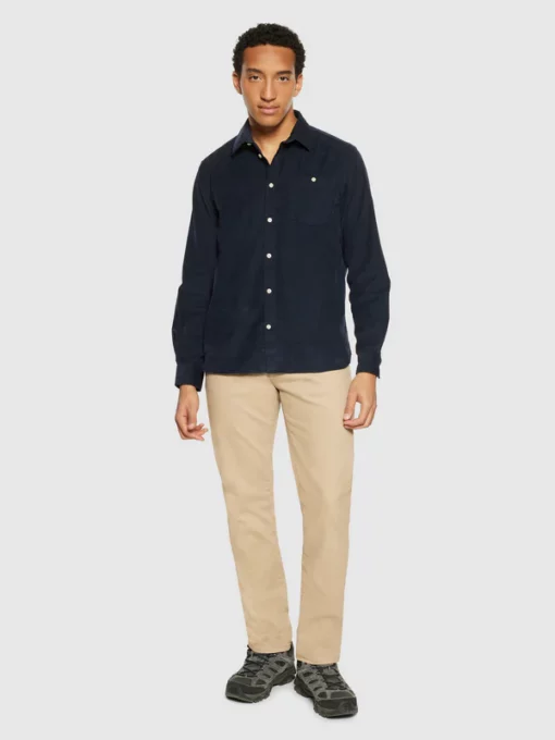 Knowledge Cotton Apparel Regular fit Corduroy Shirt Total Eclipse