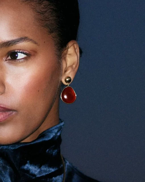 Edblad Agatha Earrings L Red Gold