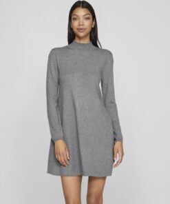 Vila Comfy A-line Dress Medium Grey Melange