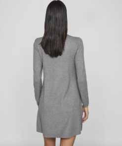 Vila Comfy A-line Dress Medium Grey Melange