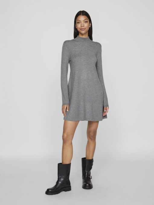Vila Comfy A-line Dress Medium Grey Melange