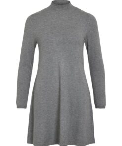 Vila Comfy A-line Dress Medium Grey Melange