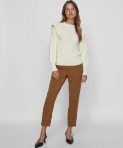 Vila Neira Rib Knit Top Birch