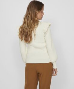 Vila Neira Rib Knit Top Birch