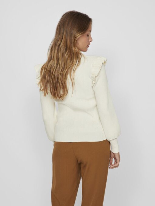 Vila Neira Rib Knit Top Birch