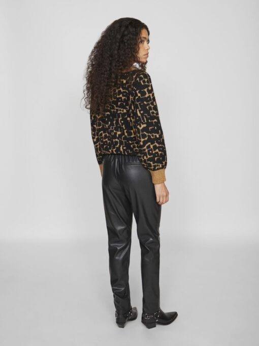 Vila Dagmar Coated Pants Black