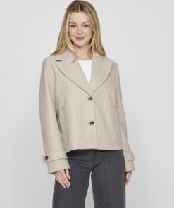 Vila Solo Short Jacket Natural Melange