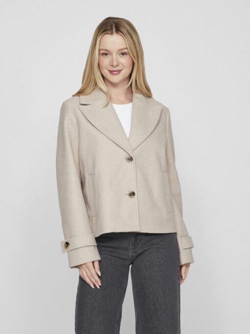 Vila Solo Short Jacket Natural Melange
