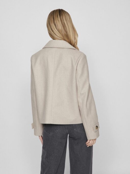 Vila Solo Short Jacket Natural Melange