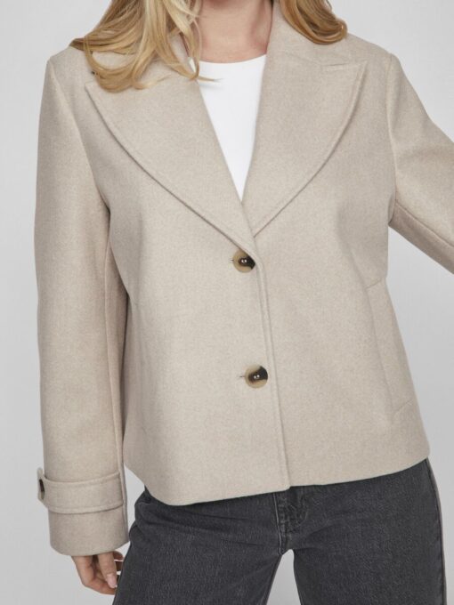 Vila Solo Short Jacket Natural Melange