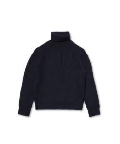 Nudie Jeans August Chunky Rollneck Wool Knit Navy