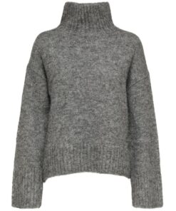 Selected Femme Gabella High-Neck Knit Light Grey Melange