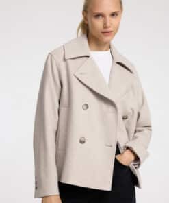 Selected Femme Alma Short Wool Jacket Sandshell