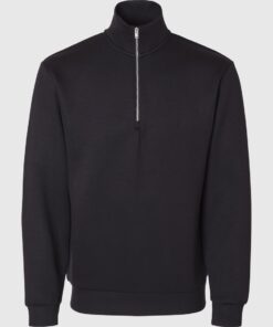 Selected Homme Manuel Soft Zip High Neck Sweatshirt Black