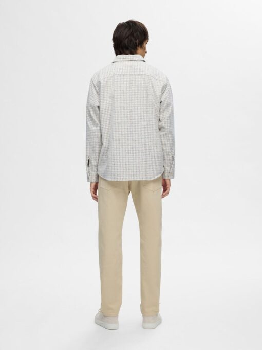 Selected Homme Twill Mix Overshirt Egret