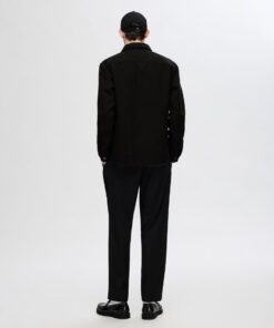 Selected Homme Twill Mix Overshirt Black