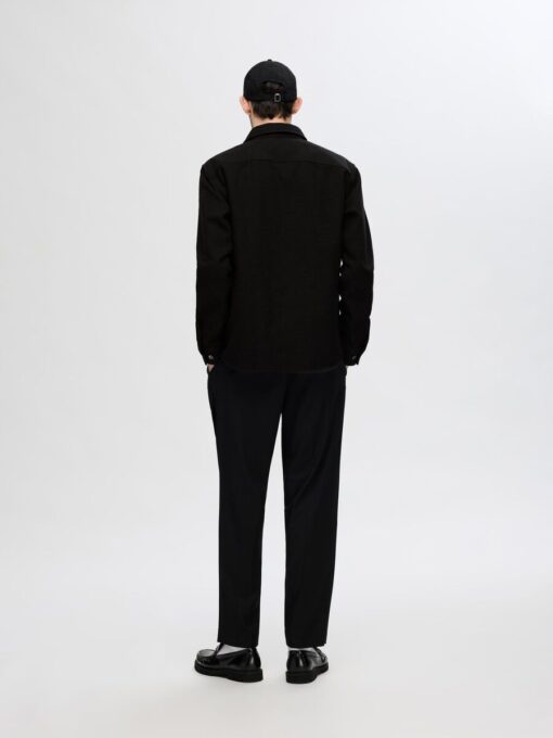 Selected Homme Twill Mix Overshirt Black