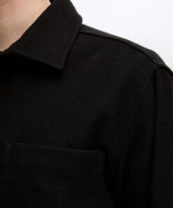 Selected Homme Twill Mix Overshirt Black