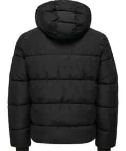 Only & Sons Melvin Life Hood Puffer Jacket Black