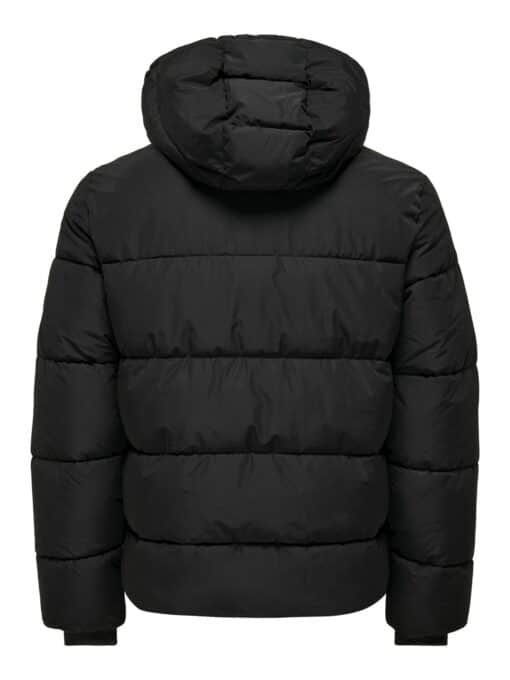 Only & Sons Melvin Life Hood Puffer Jacket Black