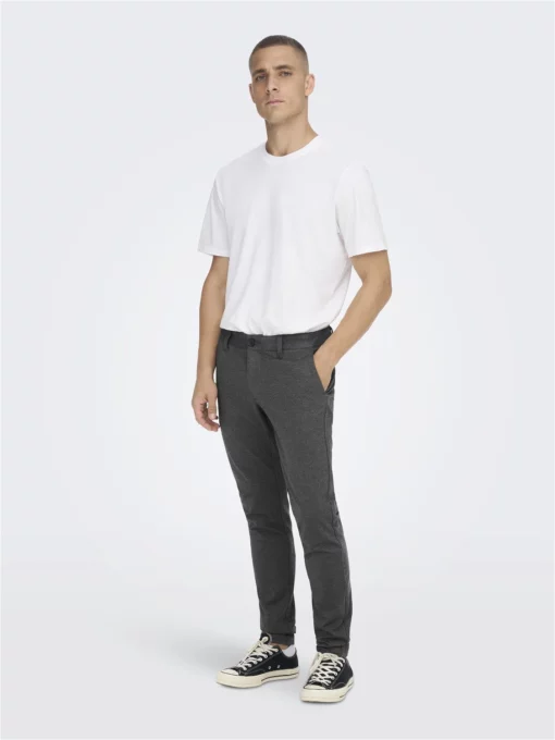 Only & Sons Mark Herringbone Pants Black