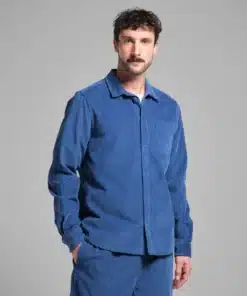 Dedicated Shirt Varberg Corduroy True Blue