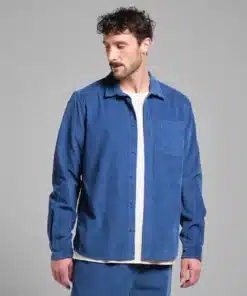 Dedicated Shirt Varberg Corduroy True Blue