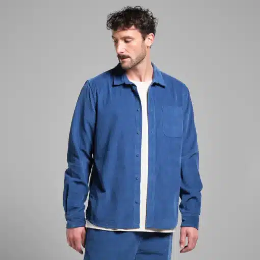 Dedicated Shirt Varberg Corduroy True Blue