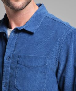 Dedicated Shirt Varberg Corduroy True Blue