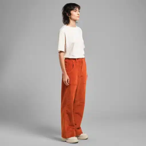 Dedicated Workwear Pants Vara Corduroy Cinnamon Orange
