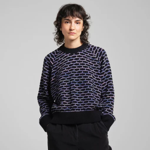 Dedicated Sweater Husie Honey Comb Black
