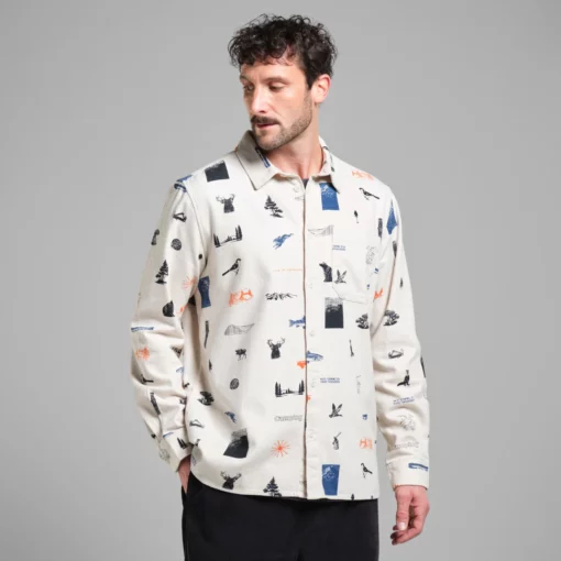 Dedicated Shirt Rute Flannel In The Woods Oat White
